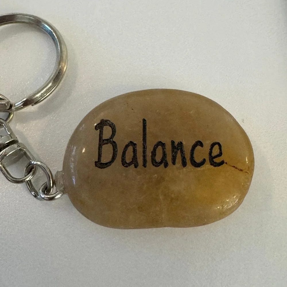 Inspirational Stone Keychain Balance‎ Zen Meditation Gift
